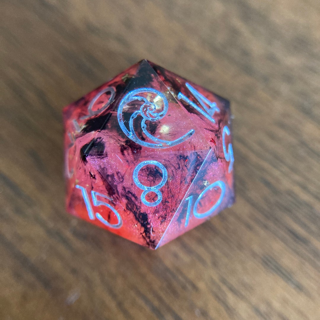 Sinister Warlock RPG Dice Logo D20 Die by Duality Dice on Etsy