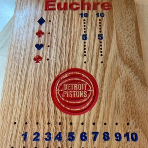 Detroit pistons euchre board