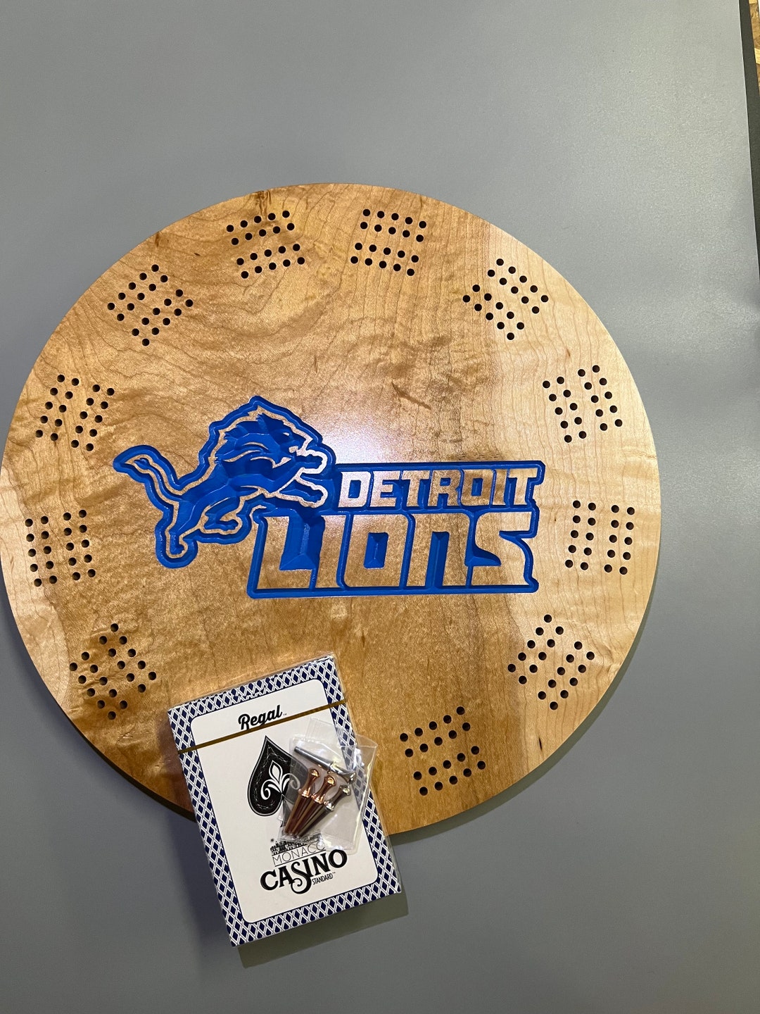 Detroit Lions Cribbage Board Etsy