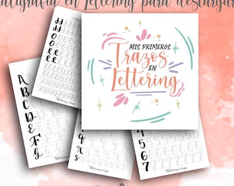 Ebook Digital para aprender Caligrafia en Lettering "Mis Primeros Trazos en Lettering"