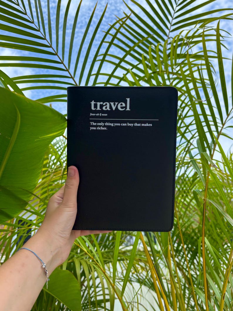 Papier Hardback Travel Journal - New Horizons Print, 8.46" X 6.02", Trip Planner & Memory Book