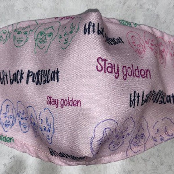 Golden girls face mask, bea safe, bea mine, Valentine’s Day face mask, stay golden, thank you for being a friend, picture it quarantine 2021