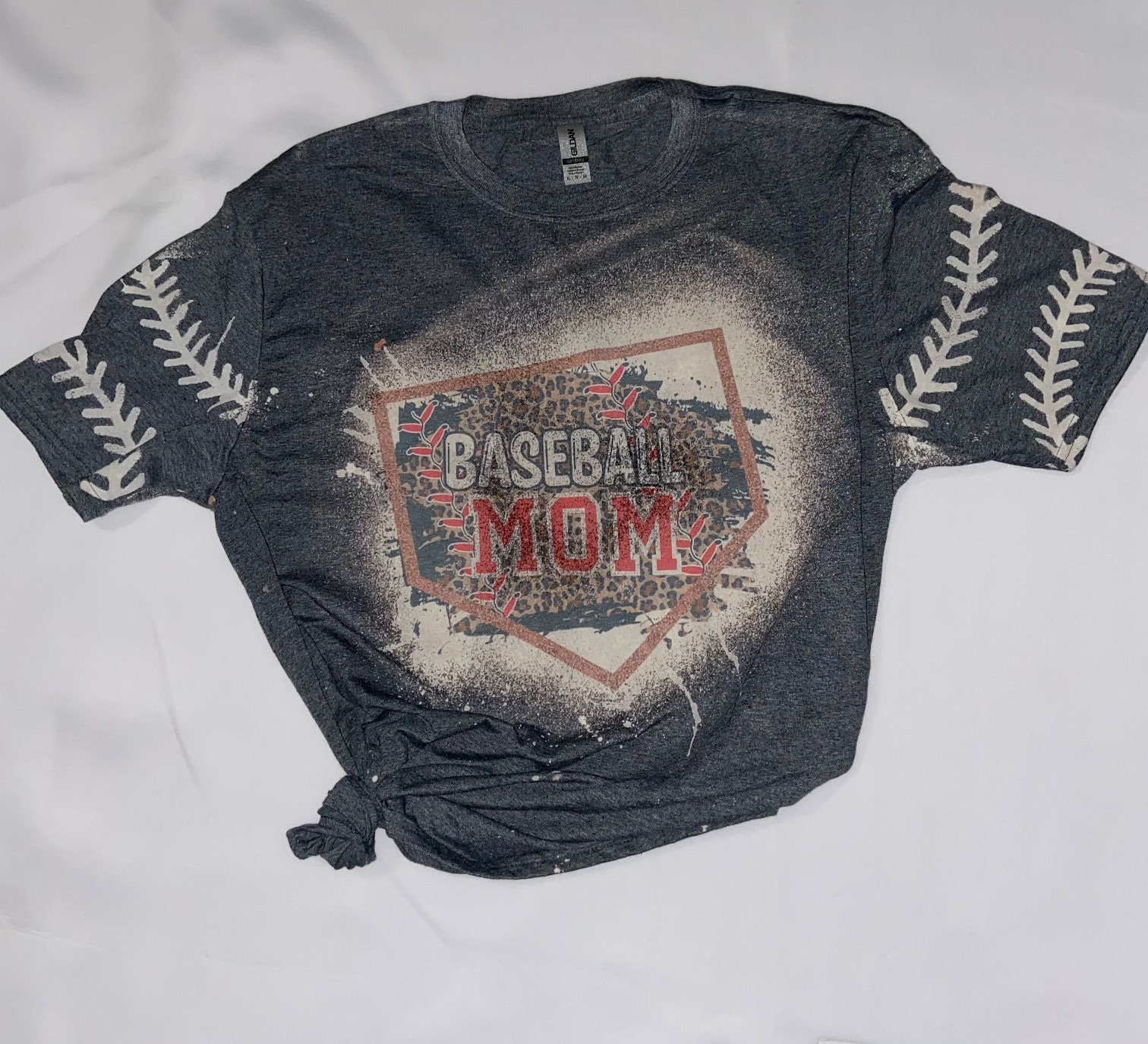 Baseball mom shirt Baseball bleached shirt Baseball mom Etsy