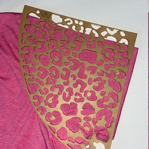 Acrylic sleeve bleach stencil, Acrylic leopard sleeve stencil, Acrylic shirt stencil, acrylic leopard template, tie dye spray stencil