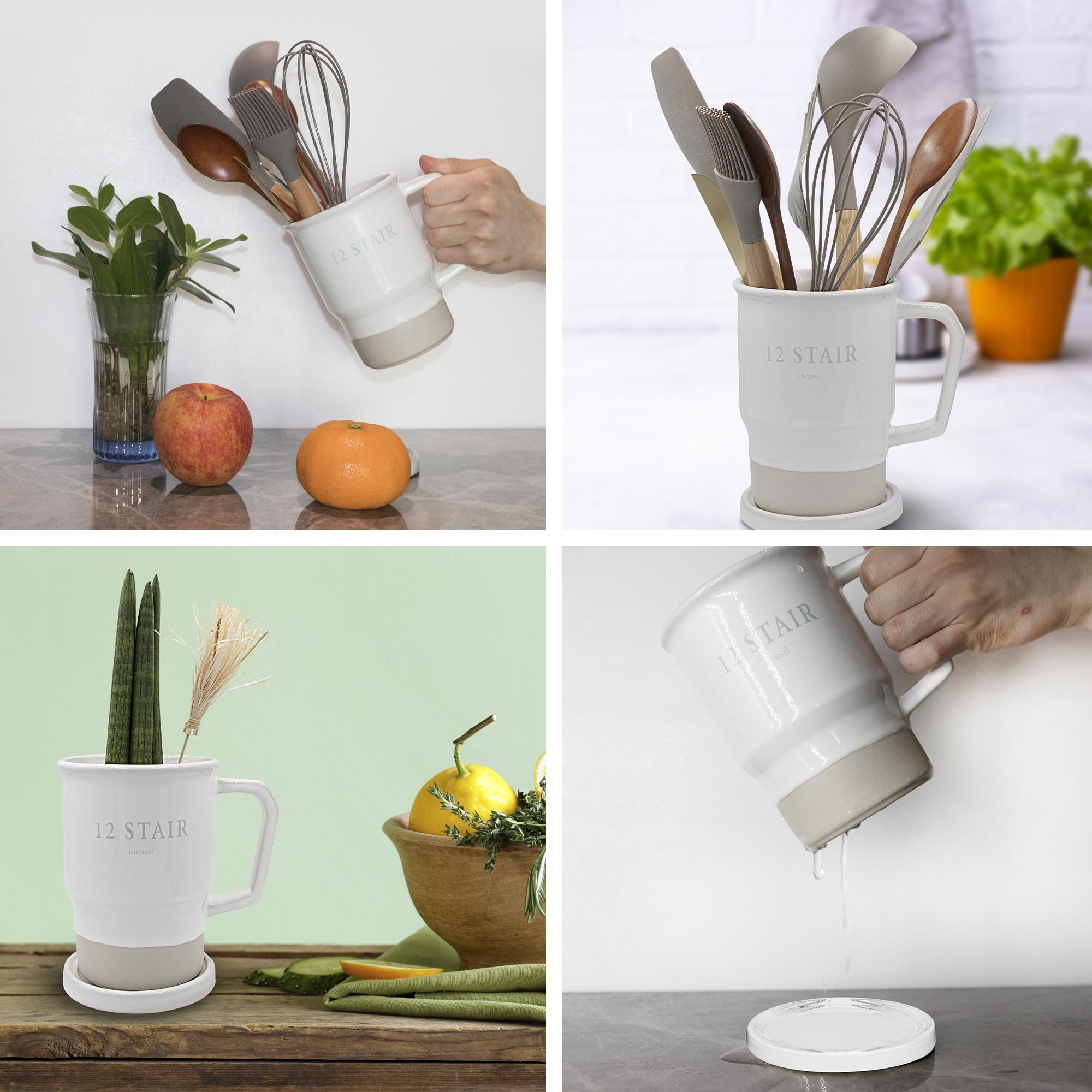 Utensil Halter weiß Küche Utensil Halter Organizer für Dekor | Etsy