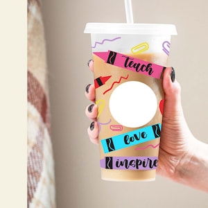 Teacher Appreciation Svg Starbucks Cup Svg Layered Coffee Cup Svg, Teacher Gift Svg , Tumbler Wrap Png, Do it yourself