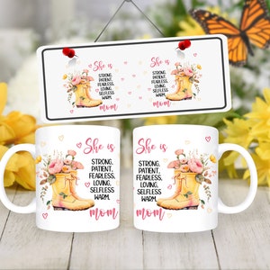 Design De Caneca De Sublimação Ela é forte, destemida.