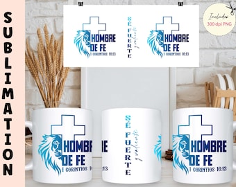 Spansk troende man mugg sublimeringsdesign (digital nedladdning)