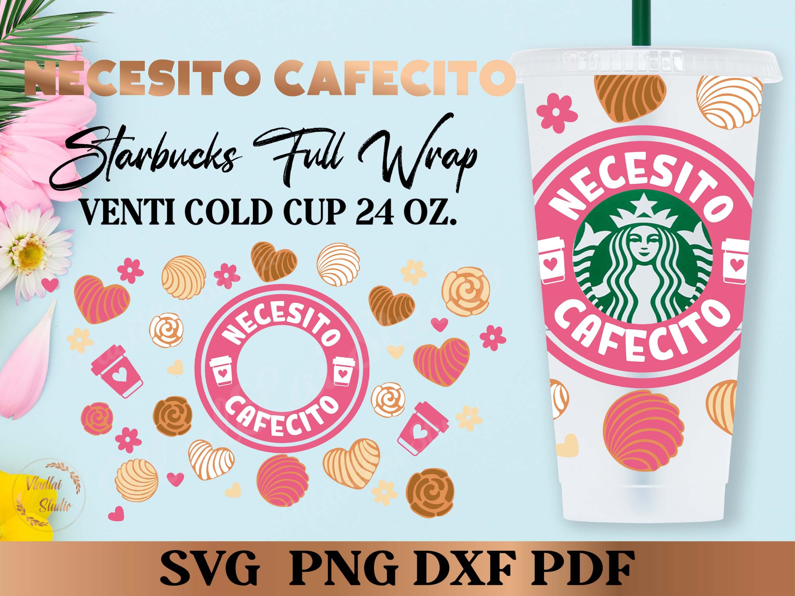 Concha Peeps Starbucks Cold Cup Wrap 24oz – Cutz Vinyl and Craft