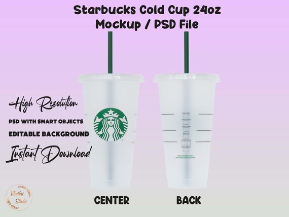 Starbucks Venti Cold Cup Mockup: 24 Oz PSD File (digital Download) - Etsy
