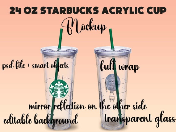 Starbucks 24 Oz Acrylic Cup Mockup: Full Wrap PSD Template (digital  Download) - Etsy