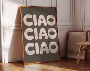 Ciao Digital Trendy Digital Print Downloadable Retro Wall Art
