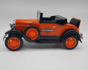 1929 Ford Model A Harley Davidson Orange Flames - Scale 1:24 Maisto - Rider Dist