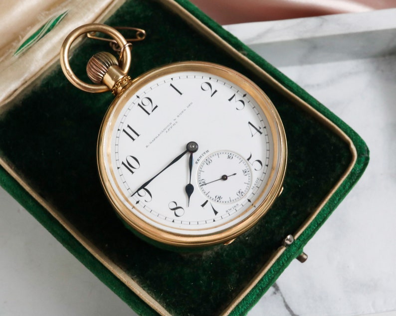 Antique Pocket Watch, Gold Pocket Watch, Gold Vintage Watch Etsy