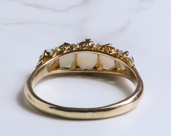 Antique Edwardian Opal Ring 18ct Gold - image 8