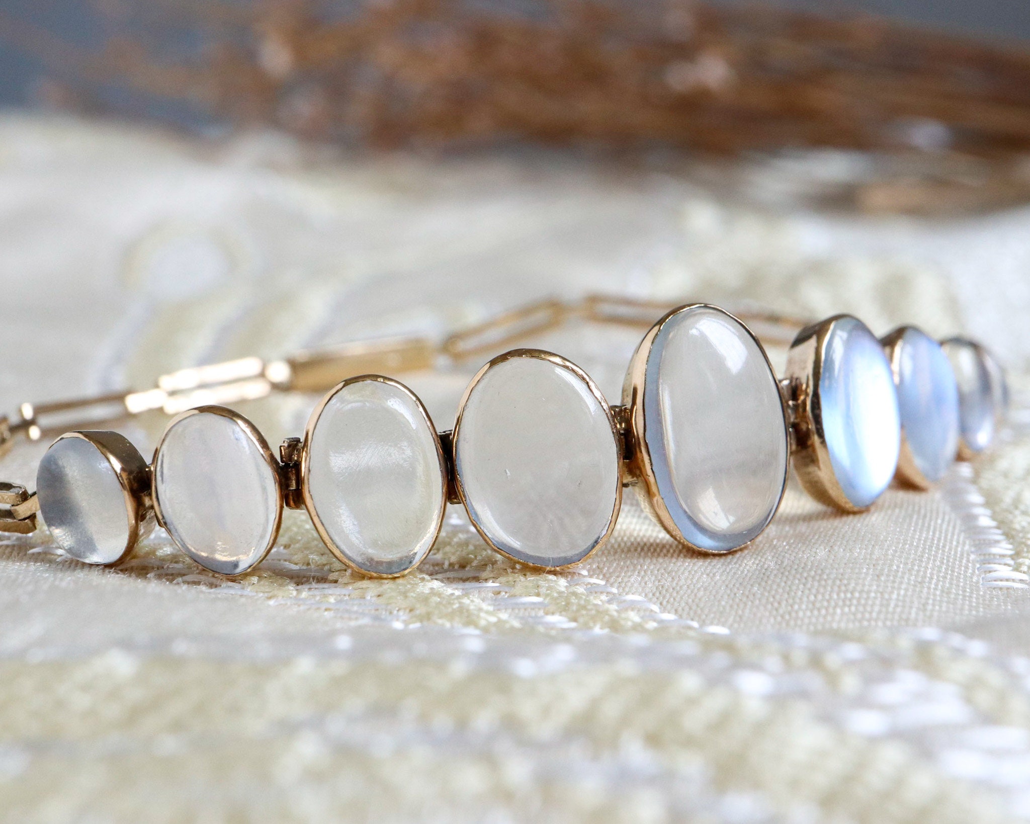 Antique Moonstone Bracelet Gold and Moonstone Bracelet Victorian