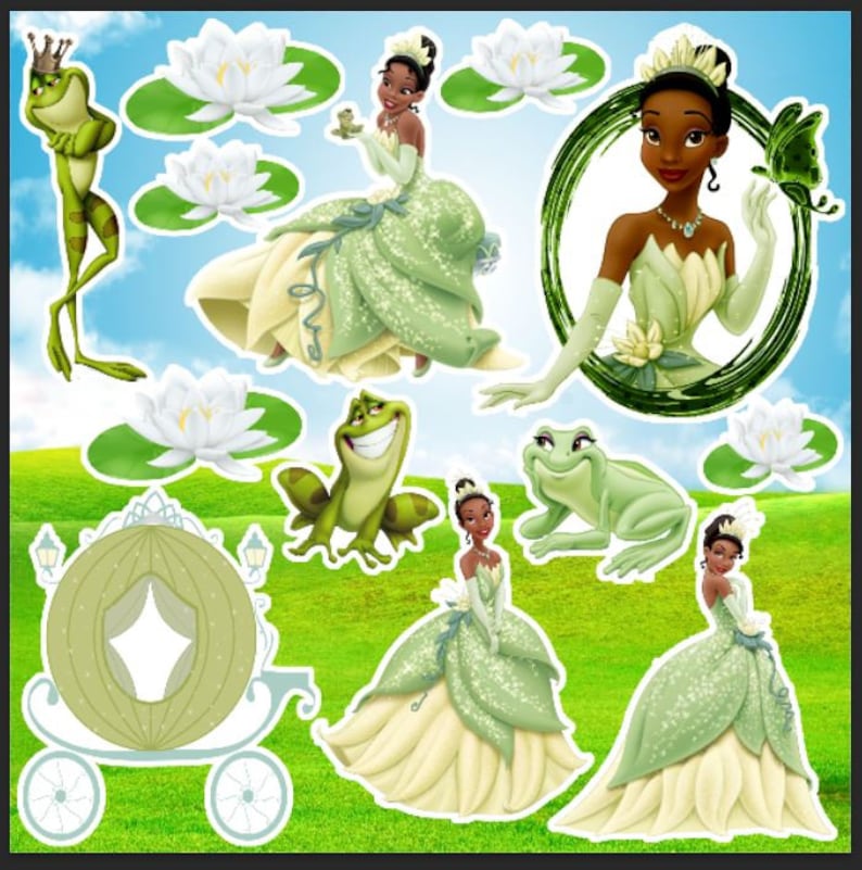 UP440 Princess frog yard card coroplast cutouts lawn decor | Etsy