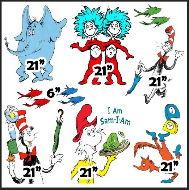 Yard Cards Dr Seuss Lawn signs HALF SHEET UP079 | Etsy