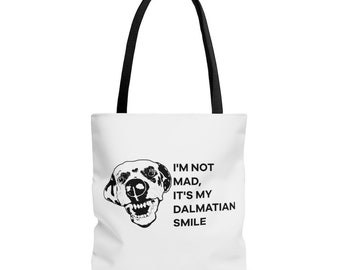 Dalmatian Smile, Dalmatian Bag, Dalmatian Tote, Dalmatian Tote Bag, Dalmatian Lover Tote Bag, Dalmatian Gift, Dalmatian Lover Gift