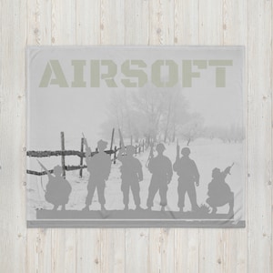 Airsoft 50&quot;x60&quot; Throw Blanket Great Gift or to show Pride in your Passion for Playing air soft ~see info