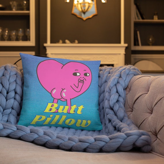 Fun 18 X 18 Throw Pillow & Case butt Pillow Chair, Office, or Car Great  Gift 