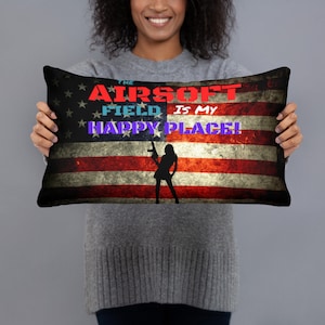 Ladies Airsoft 20&quot;x12&quot;  Pillow & Case 2-Sided Great Gift or to show Pride in your Passion for Playing air soft ~see info