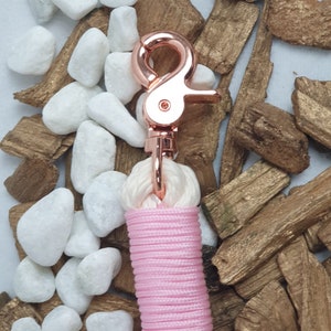 Dog leash, handmade, leash, rope, cordage, cream Pink image 4