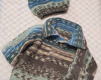 Baby jacket,baby cardigan,100% wool,machine washable. baby gift, new born gift ,unisex clothing, boy clothing, crochet jacket,knitted jacket