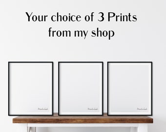 Watercolor Art Print Set, Gallery Wall Decor, Set of 3