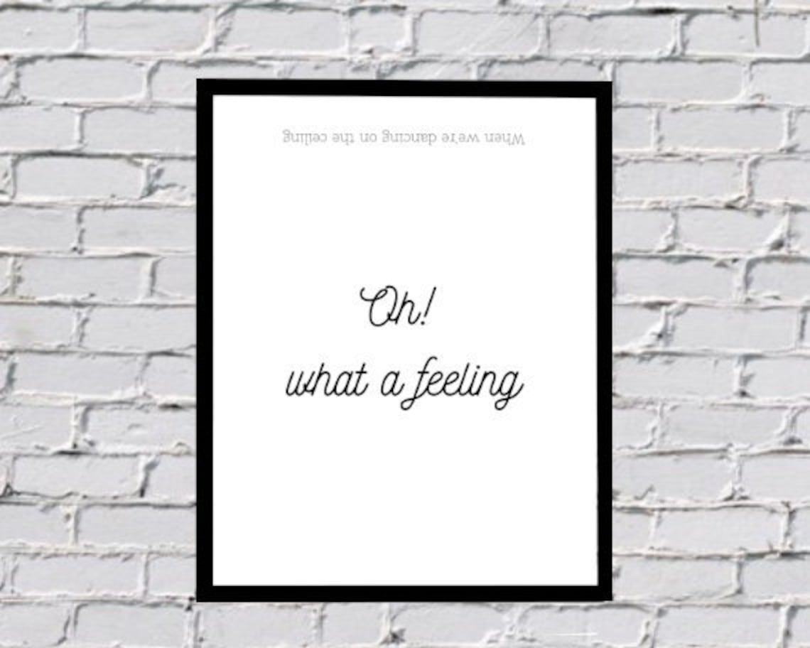 Lionel Richie Dancing on The Ceiling Lyrics A3 Printable