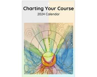 2024 Calendar, Charting Your Course, Gifts For Women, Unique Gift, Astrology, Moon Phases