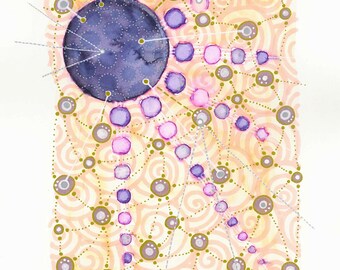 Cosmic Pathways, Soul Wisdom, Intuitive Art, Spiritual Art, Art Oracle, Mystical Art, Whimsical Art