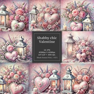 Vintage shabby chic digitaal Valentijnspapierblok, HOGE KWALITEIT afdrukbaar Valentijnsdagpapier, Sint Valentijn, ongewenste dagboekpagina's