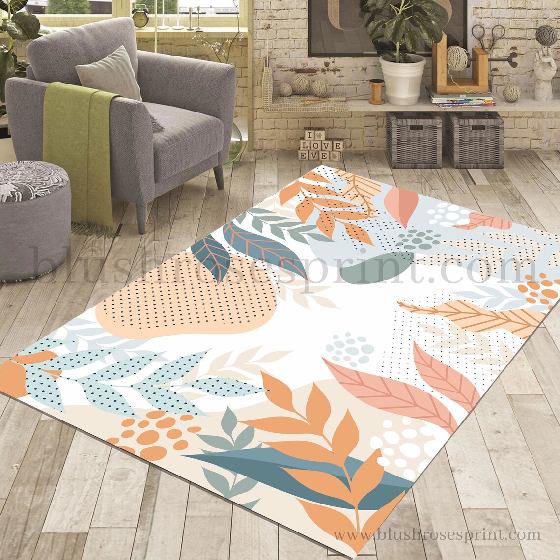 Nordic Abstract Carpet Rug Minimalist Scandinavian Carpet Etsy