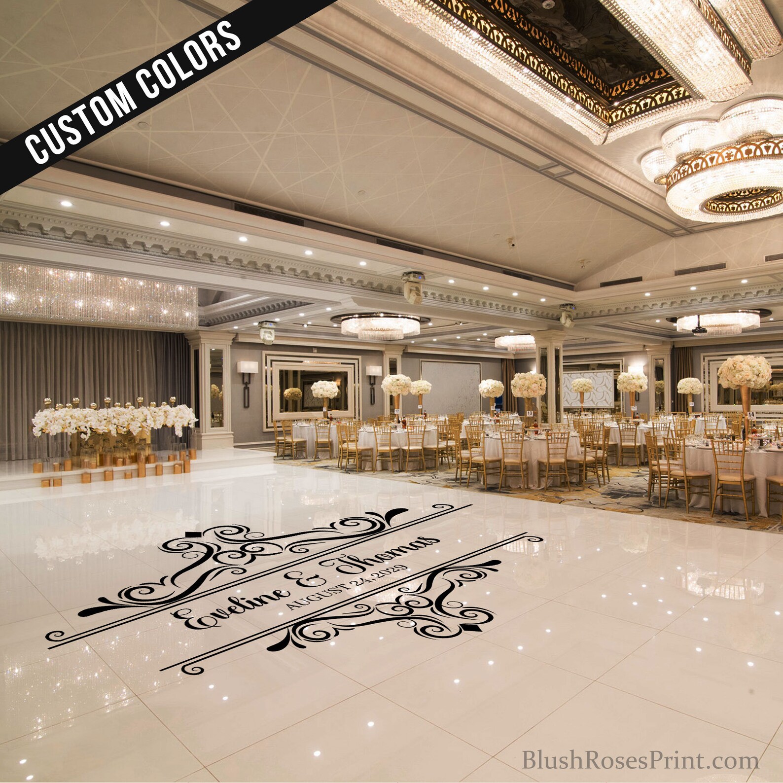 Personalized Wedding Dance Floor Sticker Wedding Floor Etsy