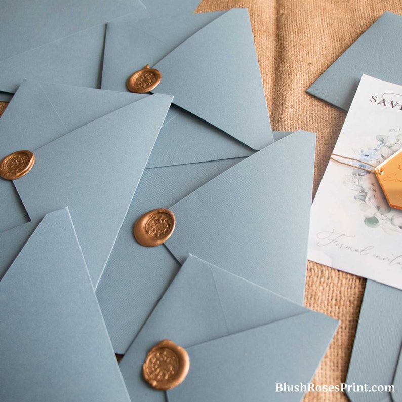 Dusty Blue Envelopes A1 A2 A6 A7 A9 A10 Luxury Envelopes Etsy Australia