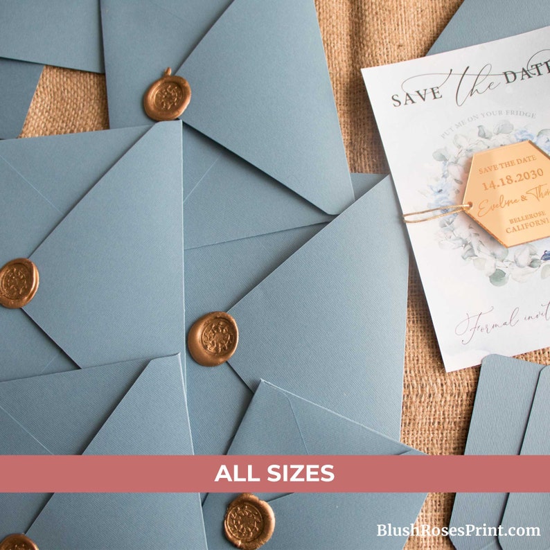 Dusty Blue Envelopes A1 A2 A6 A7 A9 A10 Luxury Envelopes Etsy Australia
