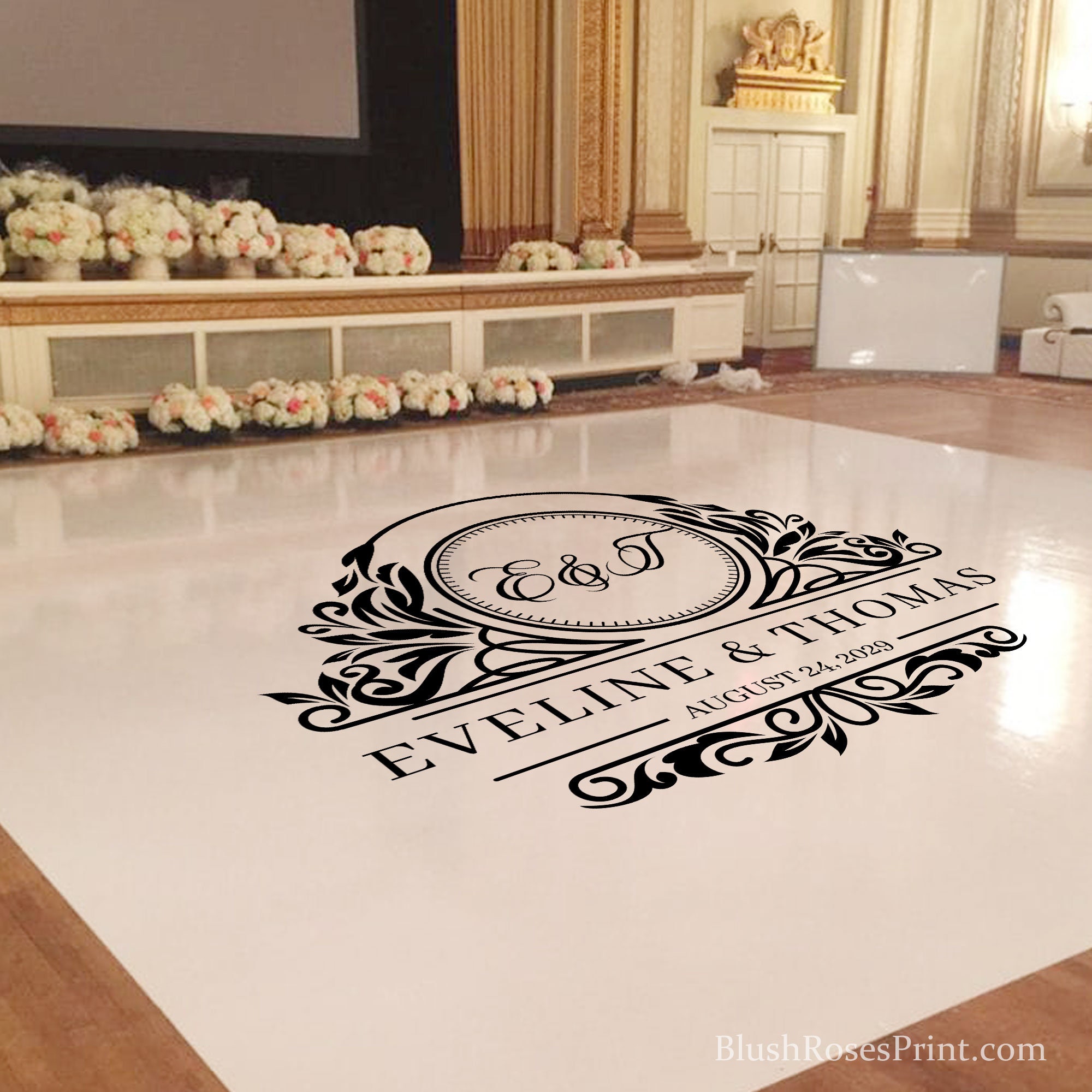 Monogram Dance Floor Sticker Vinyl Floor Sticker Wedding | Etsy Canada