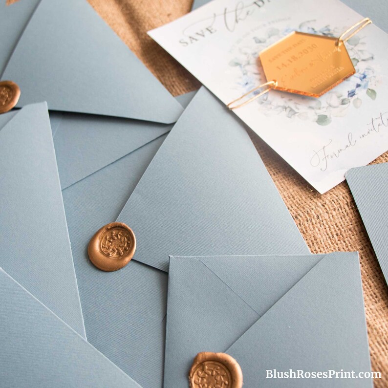 Dusty Blue Envelopes A1 A2 A6 A7 A9 A10 Luxury Envelopes Etsy Australia