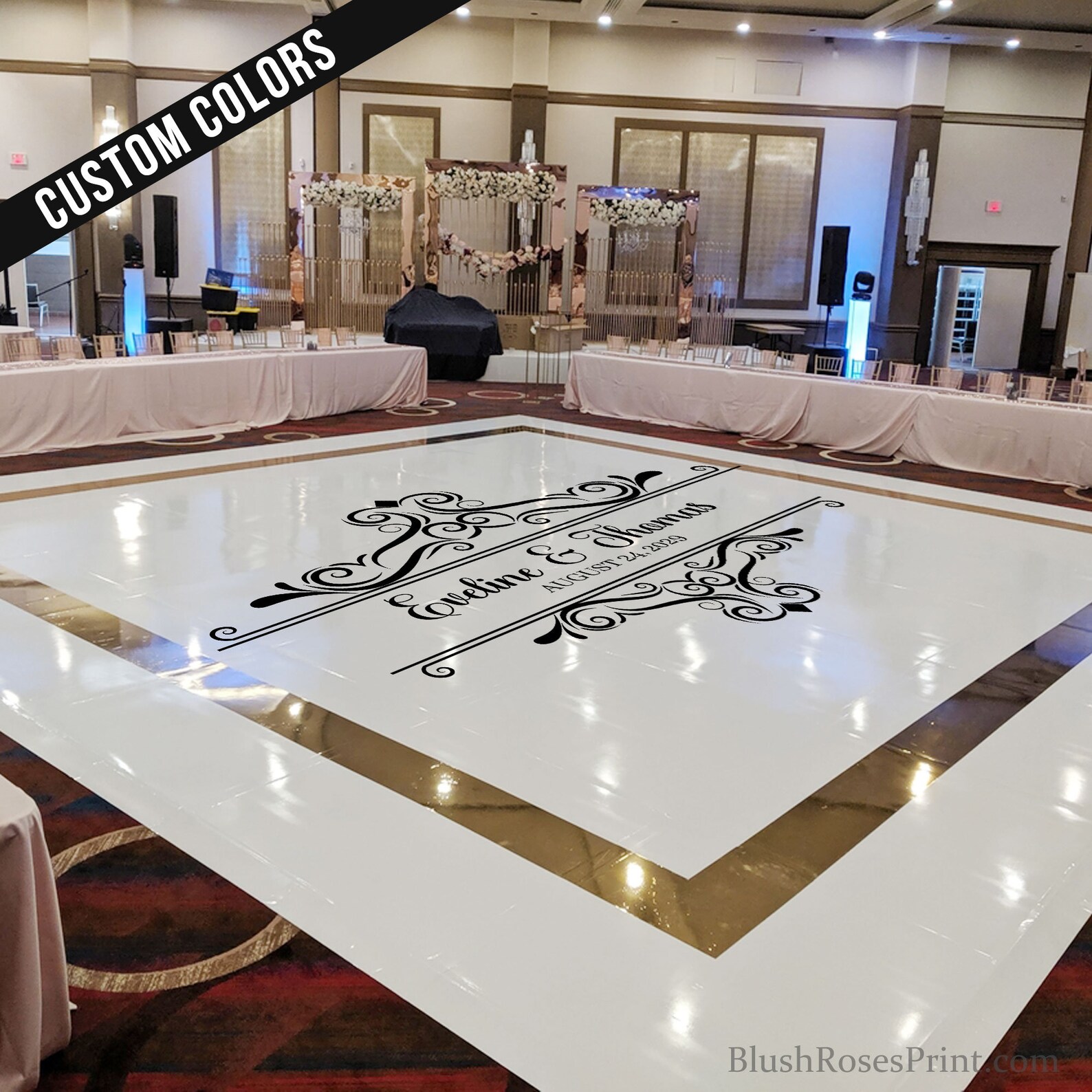 Personalized Wedding Dance Floor Sticker Wedding Floor Etsy