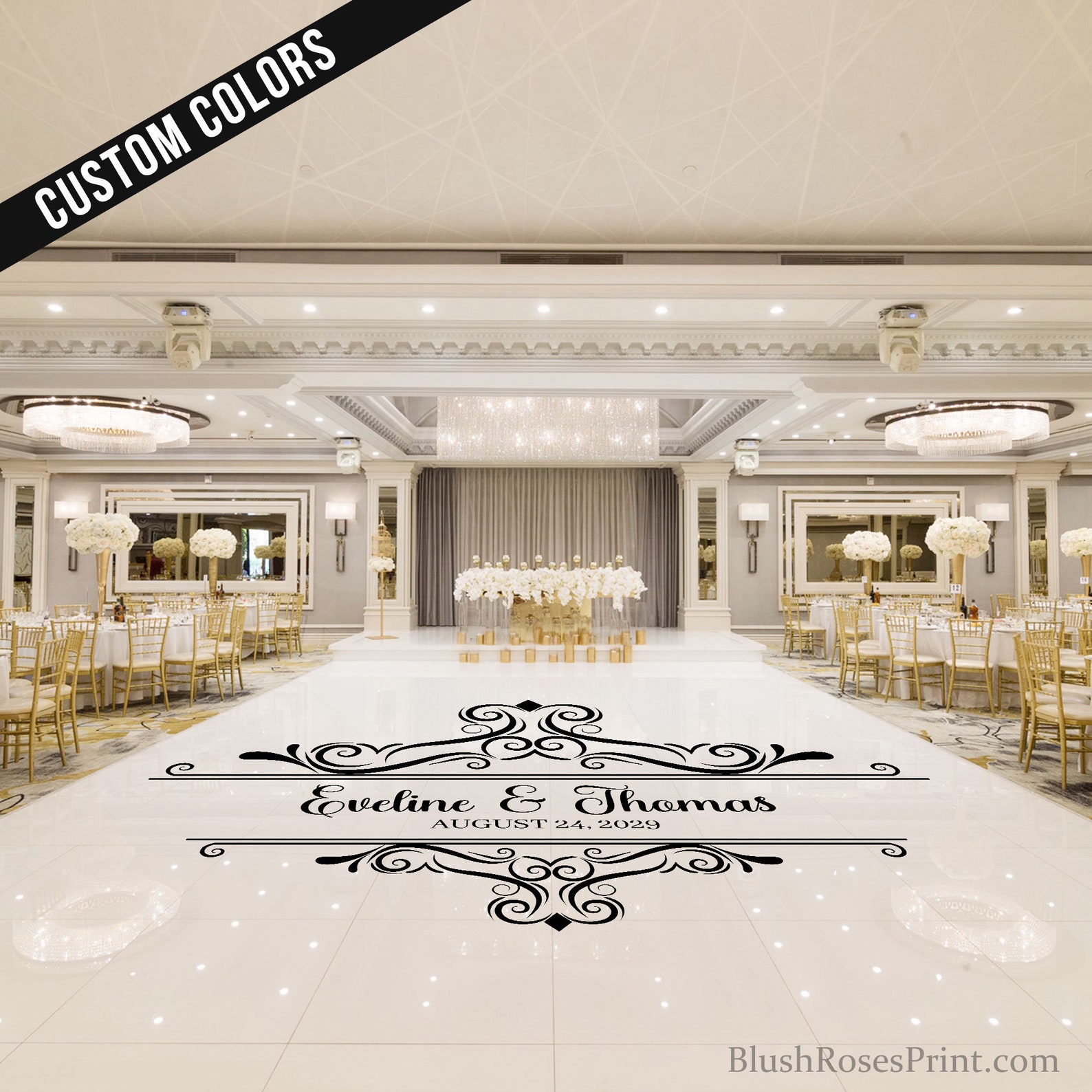 Personalized Wedding Dance Floor Sticker Wedding Floor Etsy