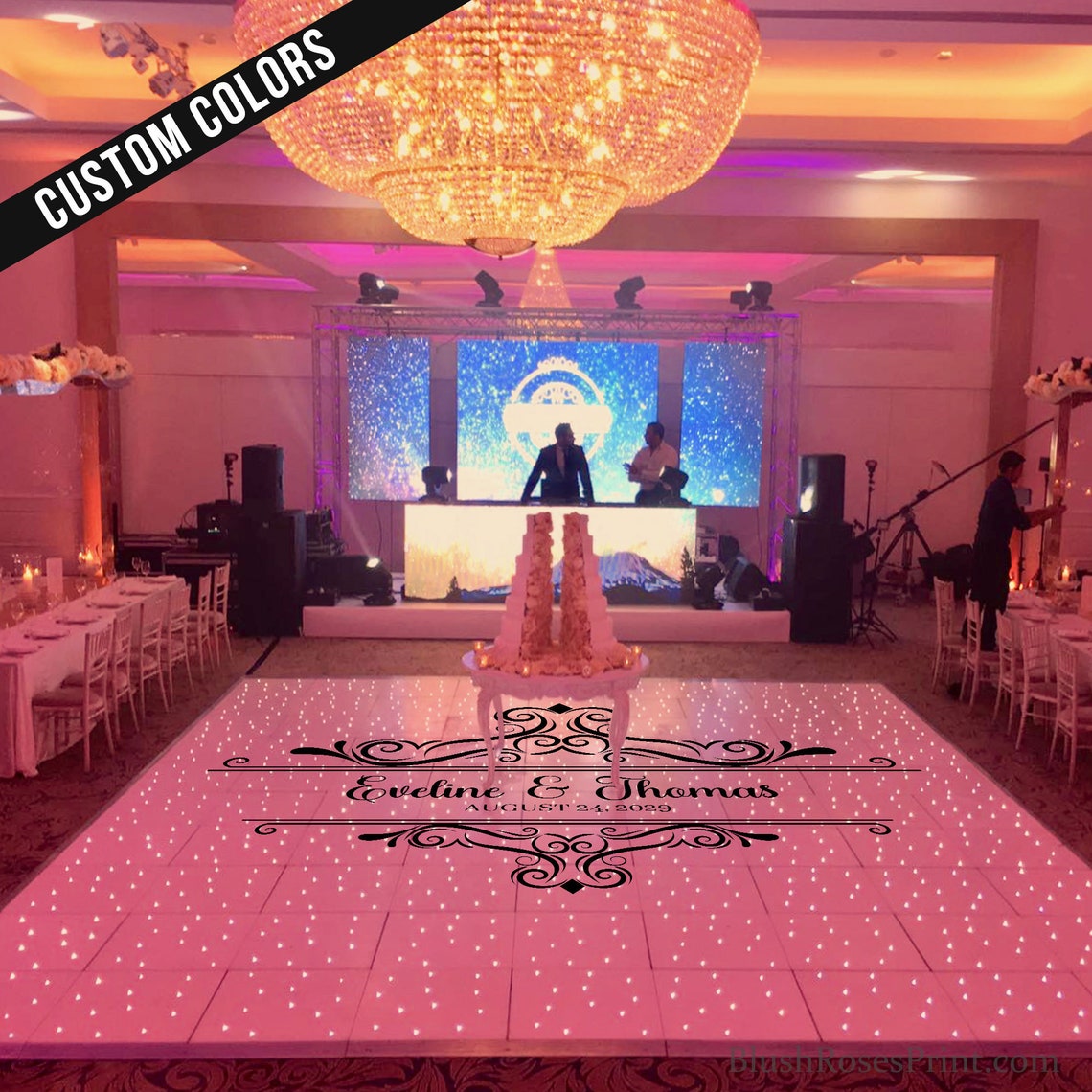 Personalized Wedding Dance Floor Sticker Wedding Floor Etsy