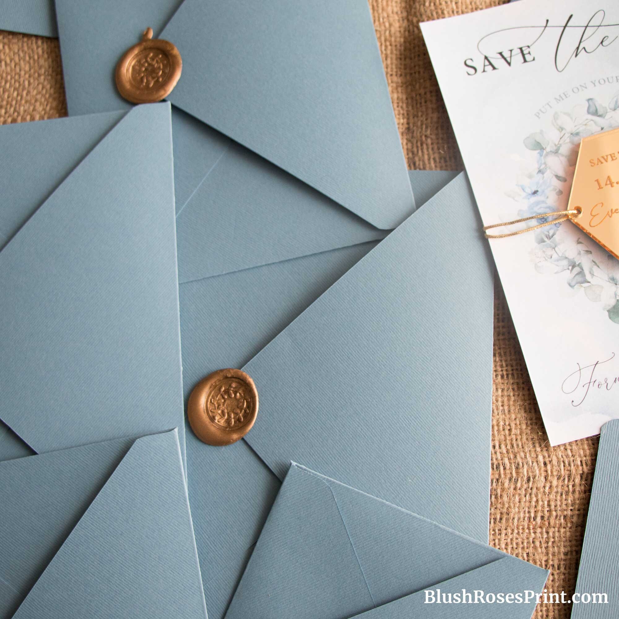 Dusty Blue Envelopes A1 A2 A6 A7 A9 A10 Luxury Envelopes Etsy Australia