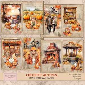 Cozy Autumn Junk Journal Pages Fall Junk Journal Kit - Etsy