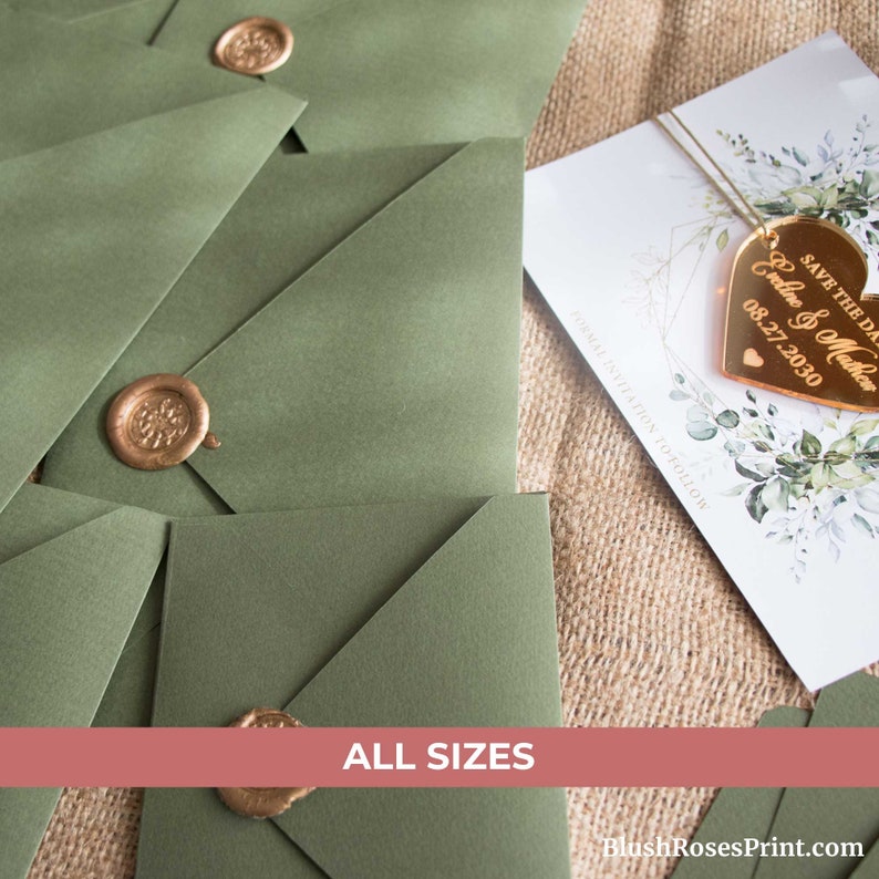 Sage Green Envelopes A1 A2 A6 A7 A9 A10 Luxury Envelopes Etsy Ireland