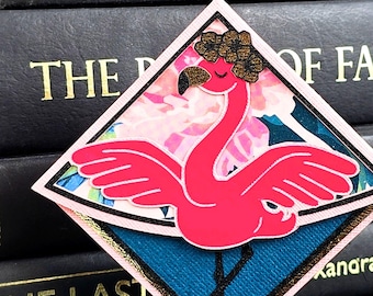 Flamingo Corner Bookmark: Bird Reader Gift