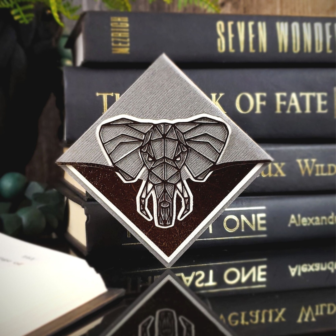 Geo Elephant Paper Corner Bookmark, Reader Gift, Bookmark, Africa