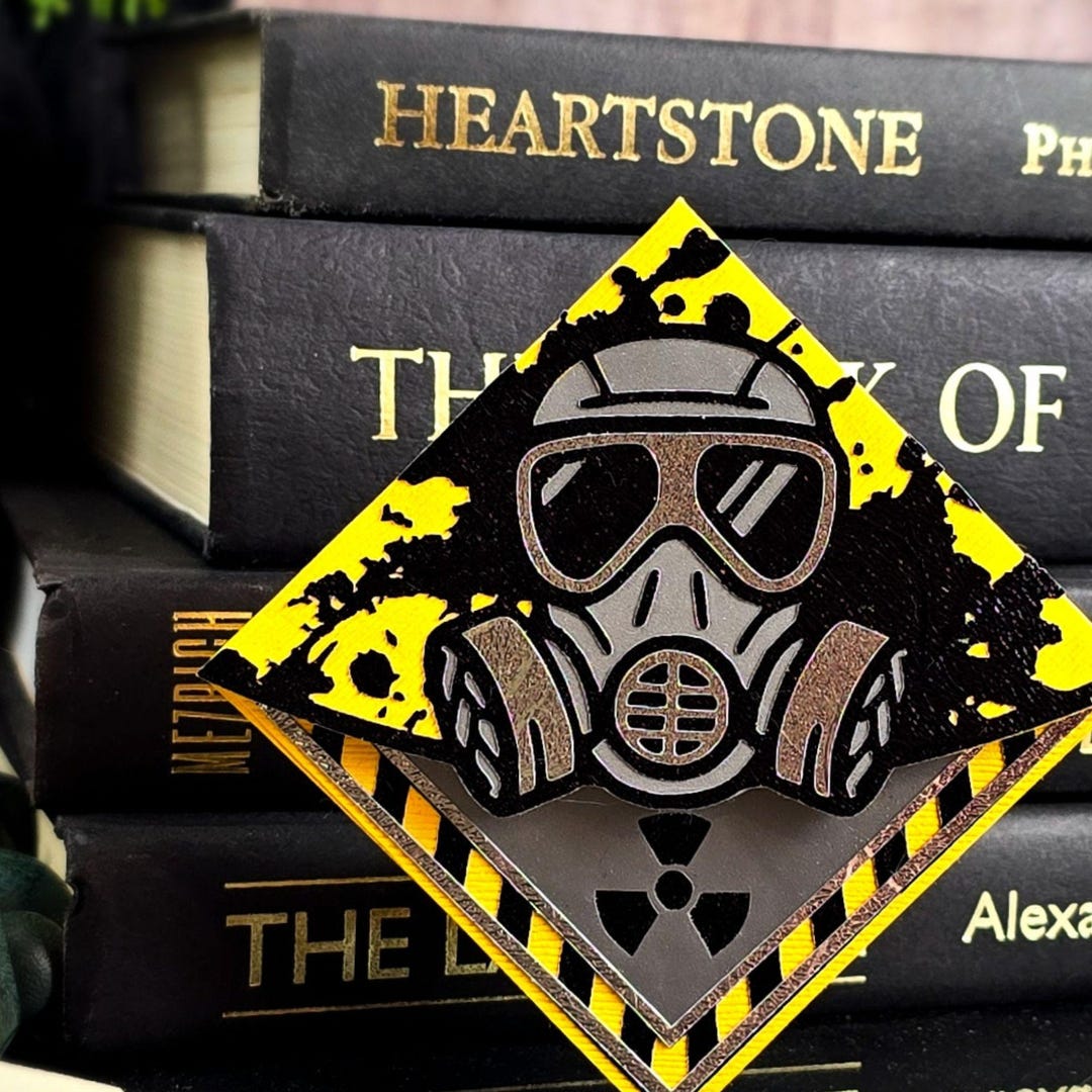 Gas Mask Corner Bookmark: Post Apocalyptic Reader Gift - Etsy