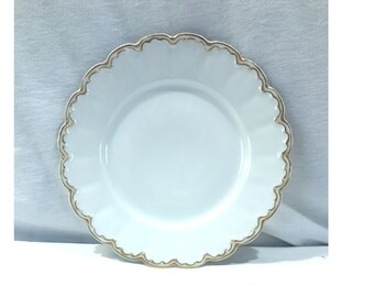 Haviland France Limoges assiette à salade, assiette 7,5&quot; or blanc, remplacement