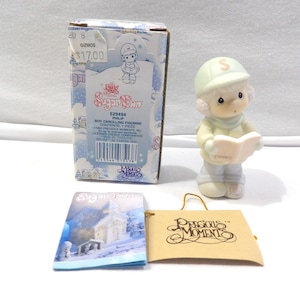 Precious Moments 1992 Sugar Town Boy Caroling Figurine, Enesco, Sam Butcher